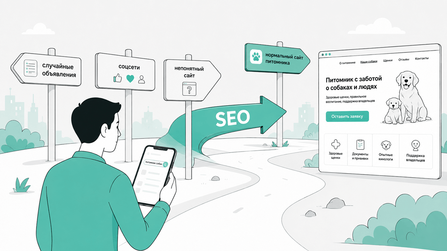 Что такое SEO продвижение сайта питомника